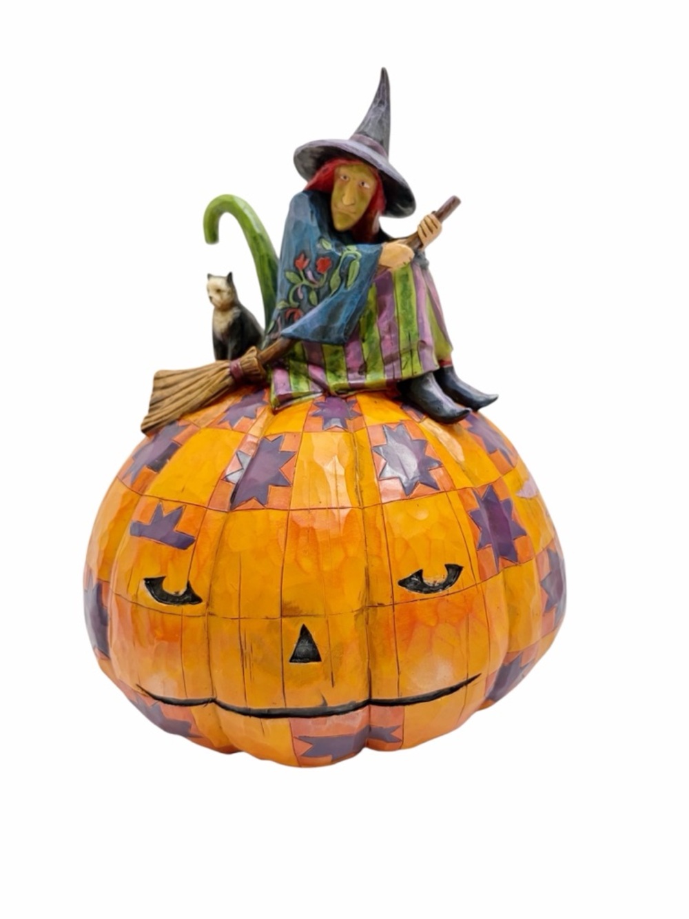 Jim Shore | An Eerie Eve Awaits Pumpkin Witch Figure Halloween Original Box